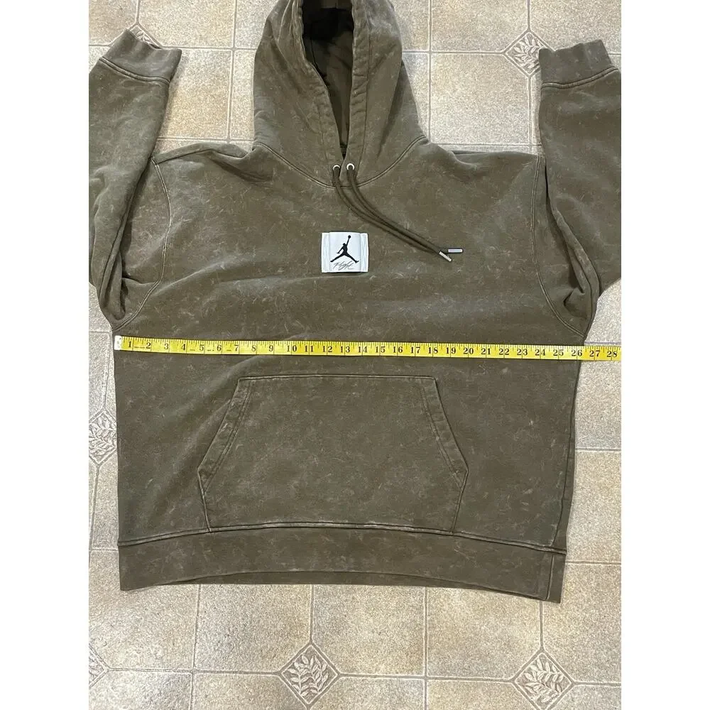 Jordan Flight Hooded Sweatshirt Hoodie Men’s Size XL Brown W/Pink Tie-Dye Specks